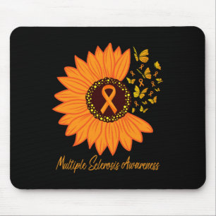 Sklerosis Awareness Ribbon Blume Butterfly Mousepad