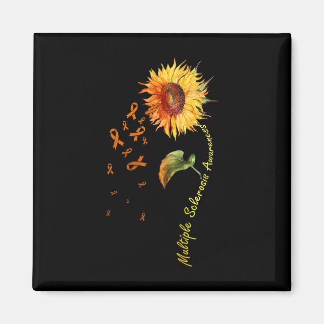 Sklerosis Awareness Sunflower Frau Awareness Magnet (Vorne)