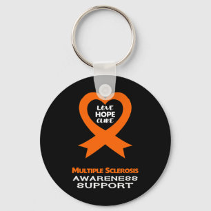 Sklerosis Orange Awareness Ribbon Schlüsselanhänger