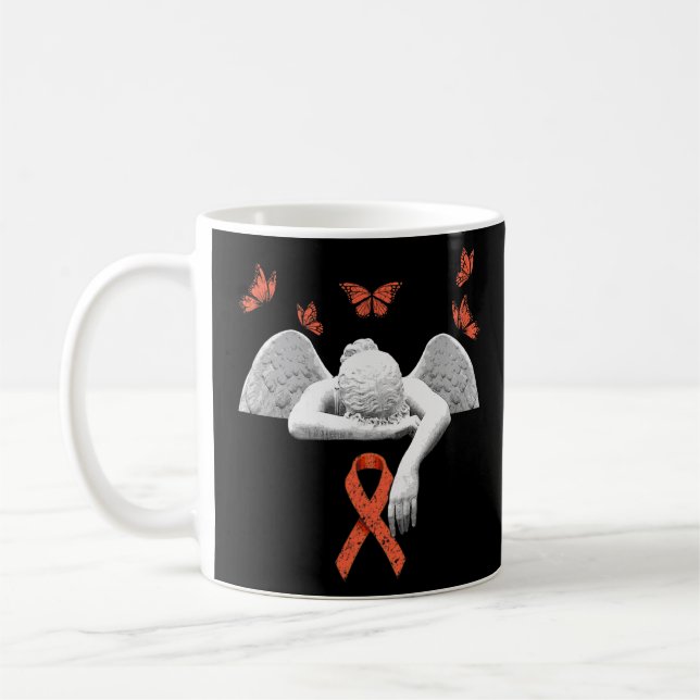 Sklerosis Orange Frau Awareness Ribbon Kaffeetasse (Links)