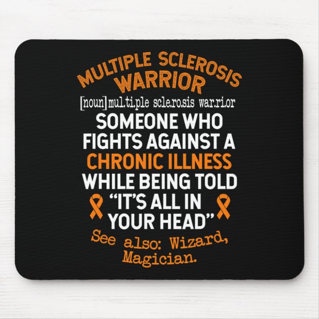 Sklerosis Warrior Definition Awareness Mousepad (Vorne)