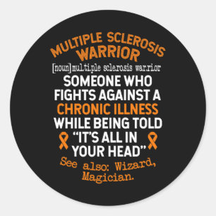 Sklerosis Warrior Definition Awareness Runder Aufkleber