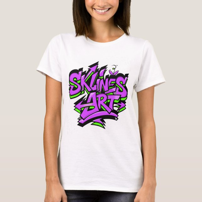 SklinesArt – Bold Graffiti Logo  T-Shirt (Vorderseite)