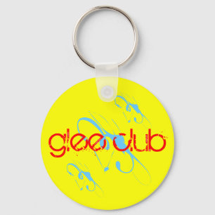 SKO "GLEE CLUB" Gelb / Blau Custom Key Chain Schlüsselanhänger