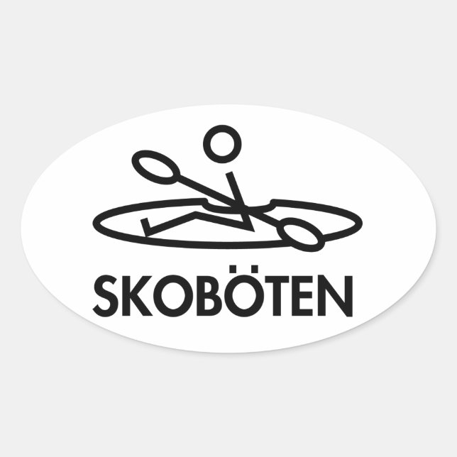 Skoboten-Sticker Ovaler Aufkleber (Vorderseite)