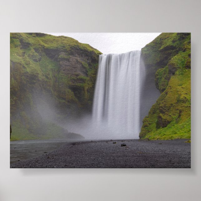 Skofafoss waterfall poster (Vorne)