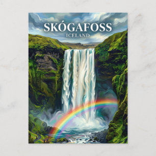 Skógafoss Island Postkarte