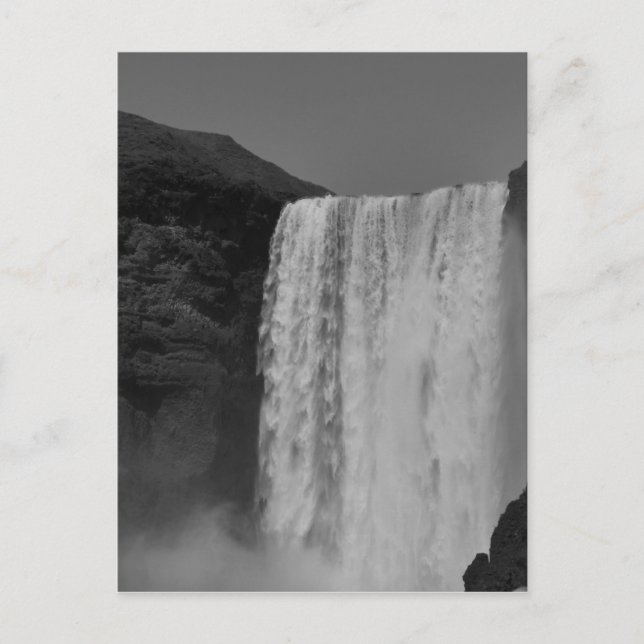 Skogafoss Wasserfall Island Postkarte (Vorderseite)