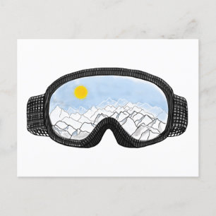 Skoggles Bergansicht Illustration Postkarte