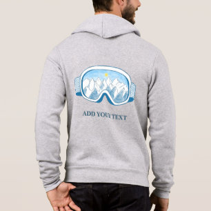 Skoggles Illustration Personalisiert, blassgrau Hoodie