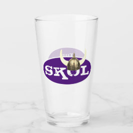 Skol und Horned Viking Helmet Glas