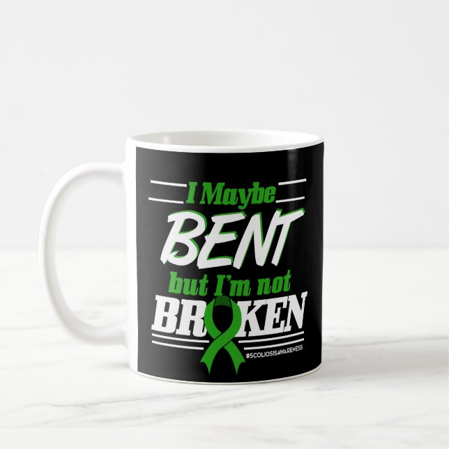 Skoliose-Bewusstseins-Tassen-Stützgrün-Band Kaffeetasse (Links)