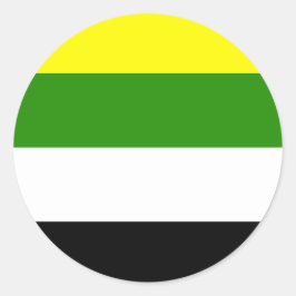 Skoliosexual Pride Flag  Runder Aufkleber