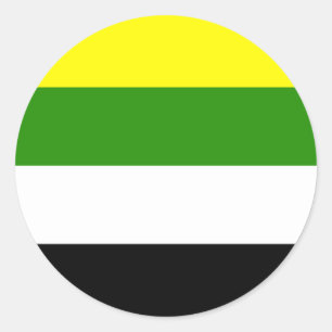 Skoliosexuelle Pride-Flagge Runder Aufkleber