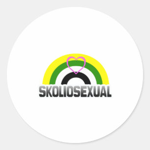 Skoliosexueller Stolz Runder Aufkleber