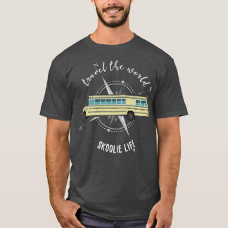 Skoolie Life umgebauter Schulbus T-Shirt