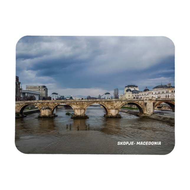 Skopje - Magnet de Macédoine (Horizontal)