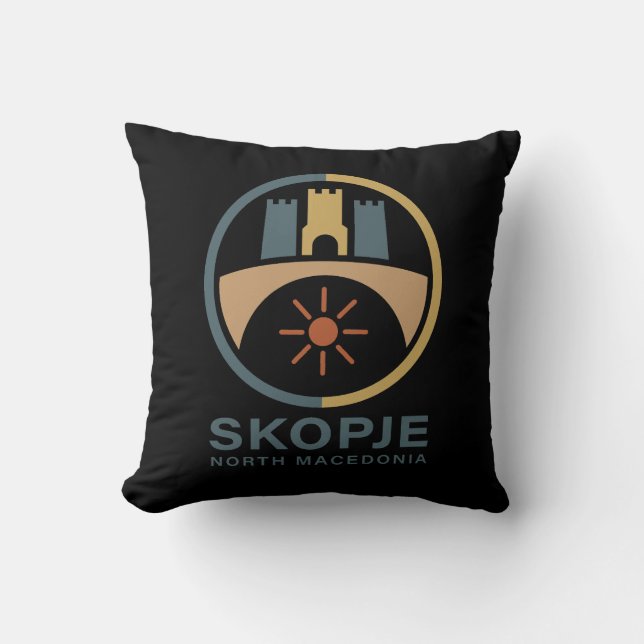 Skopje North Macedonia Europe Kissen (Vorderseite)
