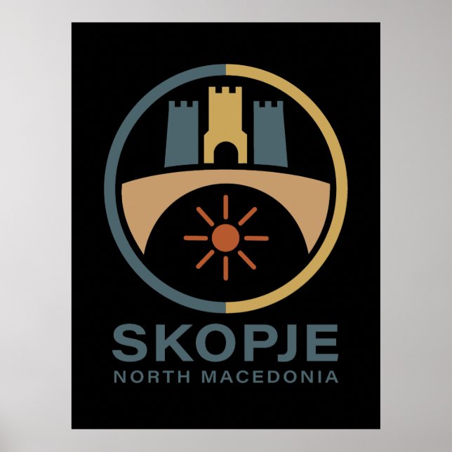 Skopje North Macedonia Europe Poster (Vorne)