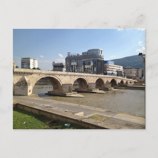 Skopje Postkarte (Vorderseite)