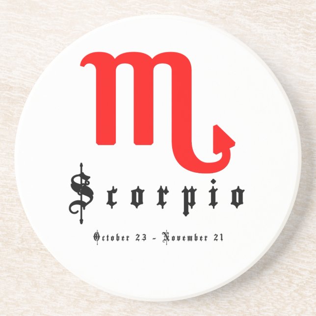 Skorpio, 23. Oktober - 21. November Getränkeuntersetzer (Vorne)