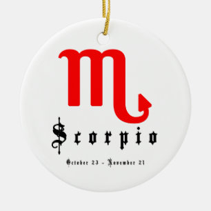 Skorpio, 23. Oktober - 21. November Keramikornament