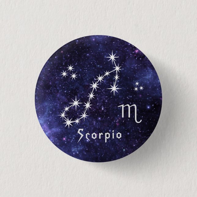 Skorpio-Abzeichen, Horoskop-Abzeichen Button (Vorderseite)
