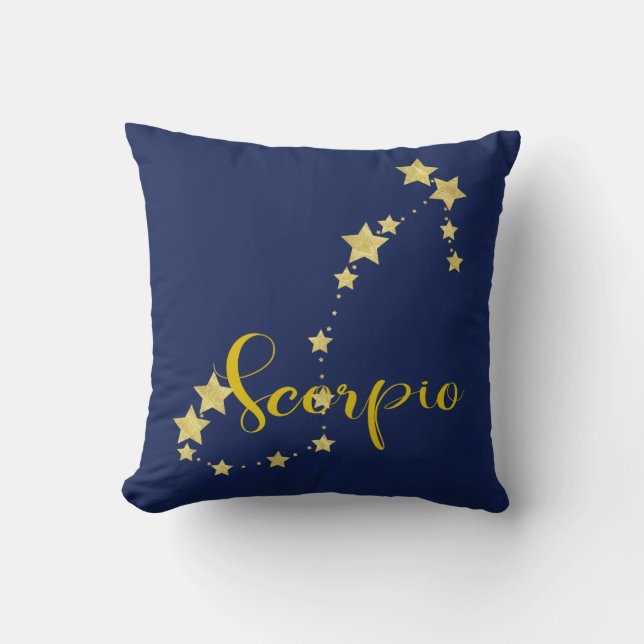 Skorpio Astrologie mit Sternkonstellation Kissen (Vorderseite)