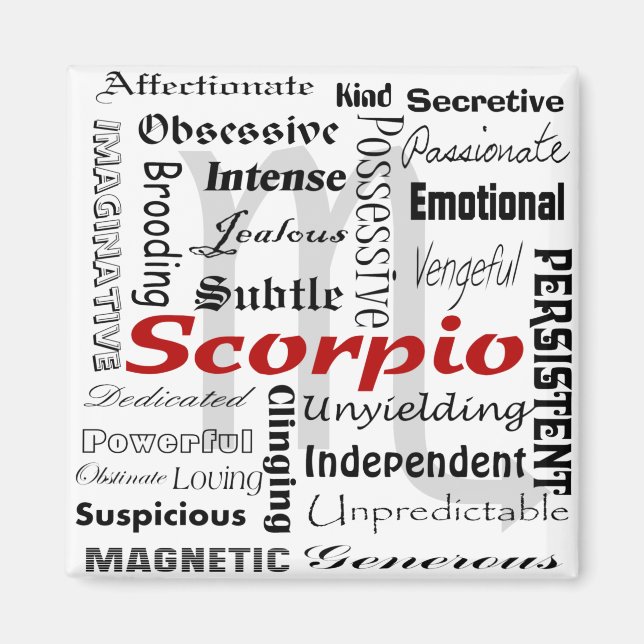 Skorpio Astrologie Zodiac Horoskop Muster Magnet (Vorne)