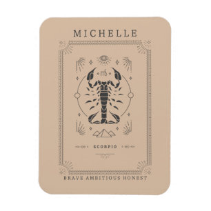 Skorpio Astrologie Zodiac Signature Horoskop Tarot Magnet