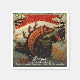 Skorpio das Skorpion Zodiac Zeichen Geburtstag Serviette