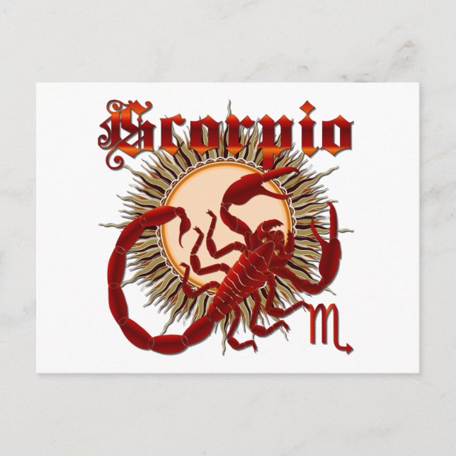 Skorpio-Design-1 Postkarte (Vorderseite)