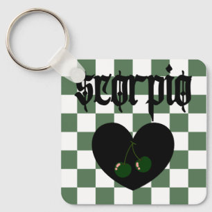 Skorpio Gothic Ästhetik Scheckkreuz Design Schlüsselanhänger