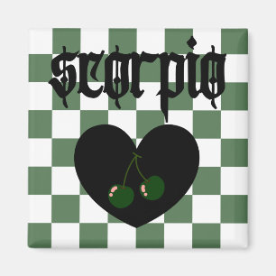 Skorpio Gothic Ästhetik Scheckkreuze Design Magnet