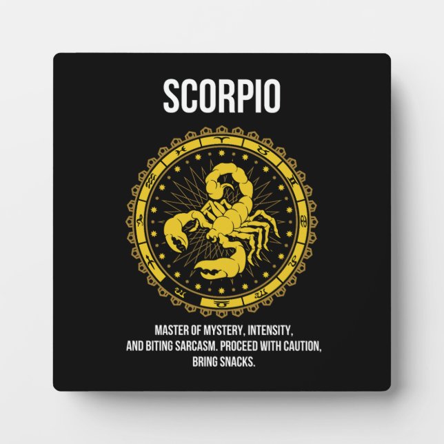 Skorpio - Horoskop, Funny Zodiac - Zeichen Spaß Fotoplatte (Vorderseite)
