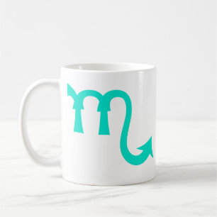 Skorpio in Aquamarin blau Kaffeetasse