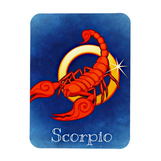 Skorpio in Blau Magnet (Vertikal)