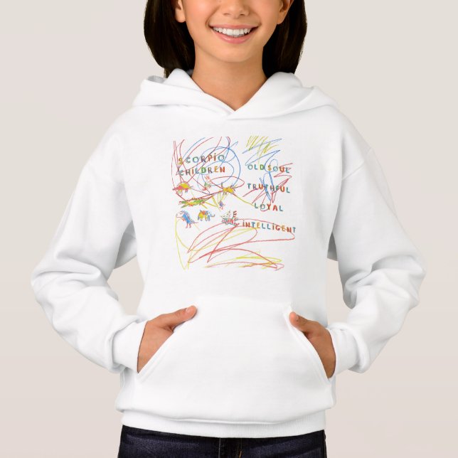 Skorpio Kinderastrologie Zodiac Hoodie (Vorderseite)