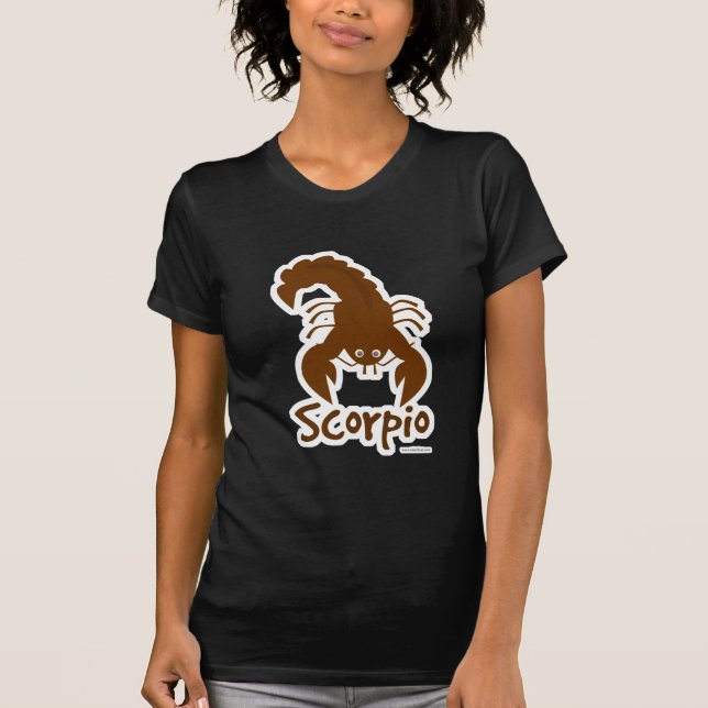 Skorpio Niedlich Astrologie Cartoon Skorpion T-Shirt (Vorderseite)