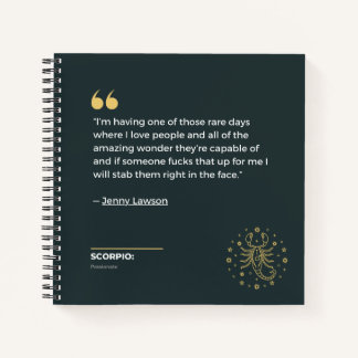 Skorpio-Notebook Notizbuch