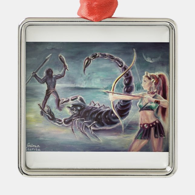 Skorpio Ornament Aus Metall (Vorne)