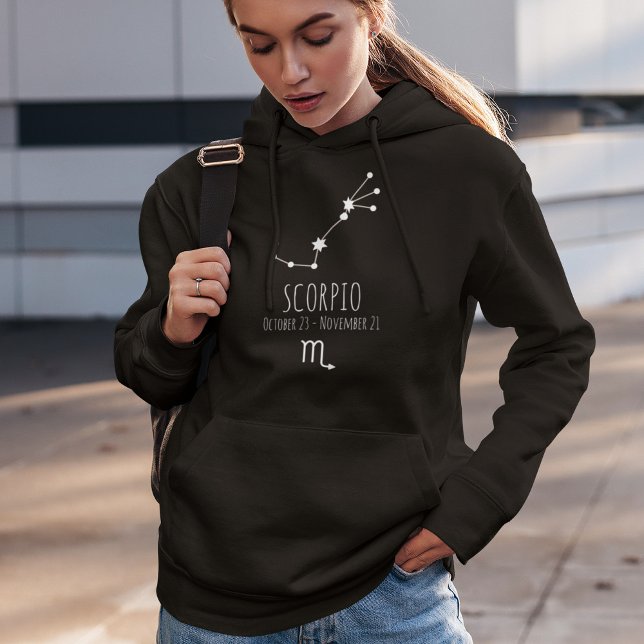 Skorpio | Personalisiert Zodiac Constellation Hood Hoodie (Von Creator hochgeladen)