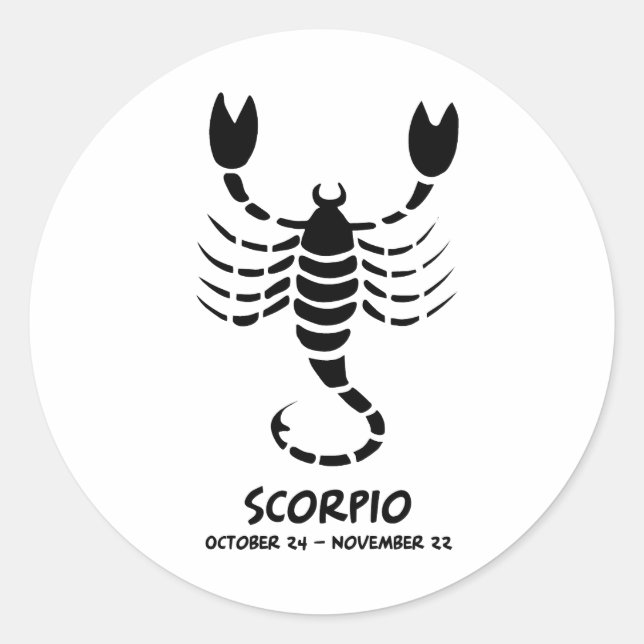 Skorpio Runder Aufkleber (Vorderseite)