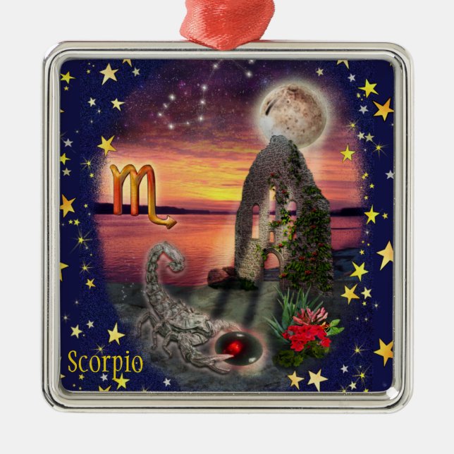 Skorpio Silbernes Ornament (Vorne)