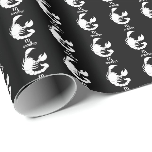 Skorpio Silhouette Wrapping Paper Geschenkpapier (Rolleneckpunkt)