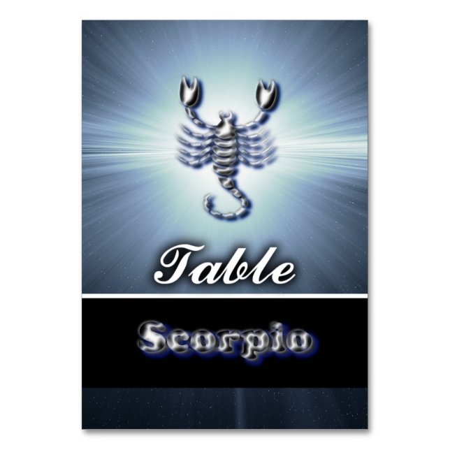 Skorpio Tischnummer (Vorderseite)
