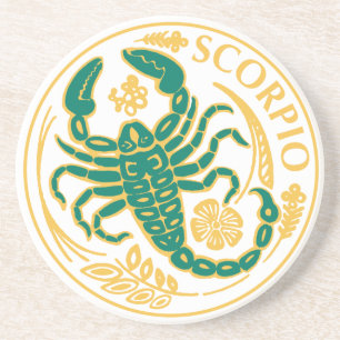 Skorpio Zeichen des Zodiaks auf einem Untersetzer