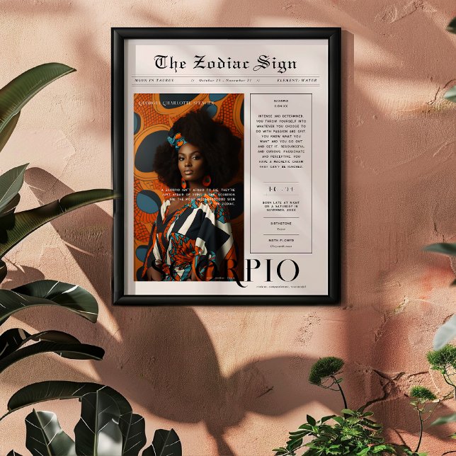 Skorpio | Zodiac Astrology Foto Newspapier Poster (Von Creator hochgeladen)