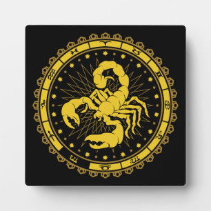 Skorpio - Zodiac - Symbol - Horoskop Fotoplatte