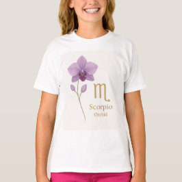 Skorpio Zodiac T - Shirt mit Orchid Blume - Perfec